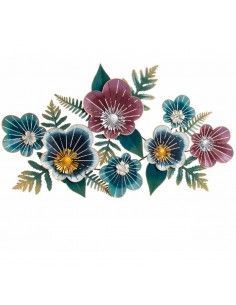 DECORATIVO PARED METAL FLORES