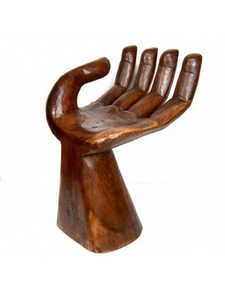 TABURETE DE MANO DE MADERA