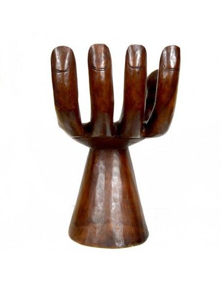 TABURETE DE MANO DE MADERA