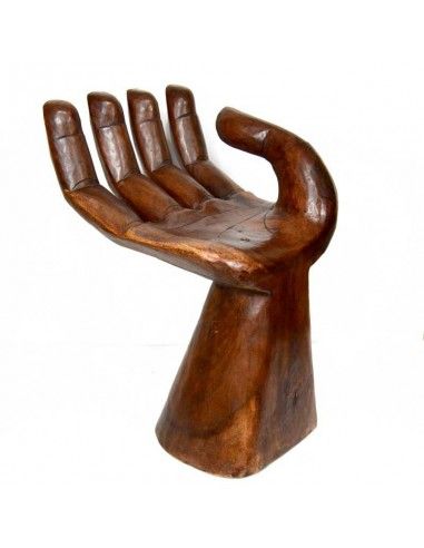 TABURETE DE MANO DE MADERA