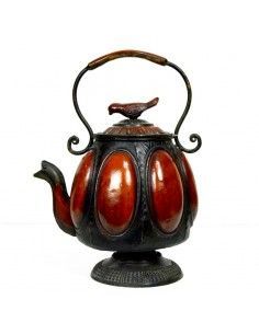 TETERA DE METAL NEGRO - MARRON