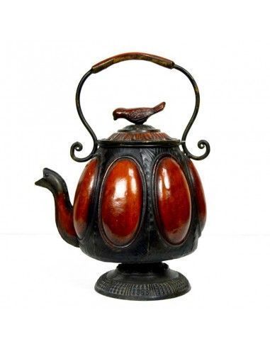 TETERA DE METAL NEGRO - MARRON
