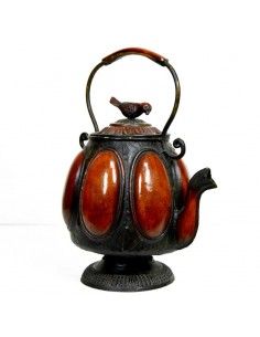 TETERA DE METAL NEGRO - MARRON 2
