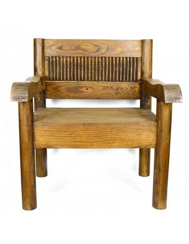 PAREJA DE SILLONES EN MADERA MACIZA