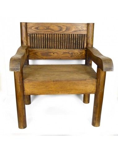PAREJA DE SILLONES EN MADERA MACIZA