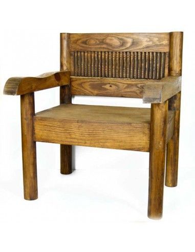 PAREJA DE SILLONES EN MADERA MACIZA