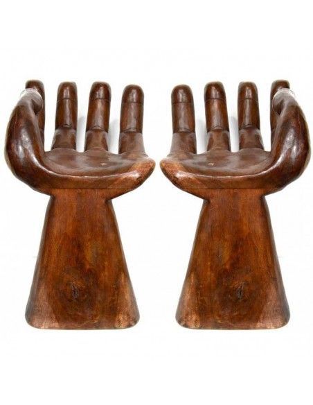 TABURETE DE MANO DE MADERA