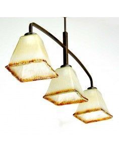 LAMPARA DE TECHO FORJA TULIPA BEIGE 2