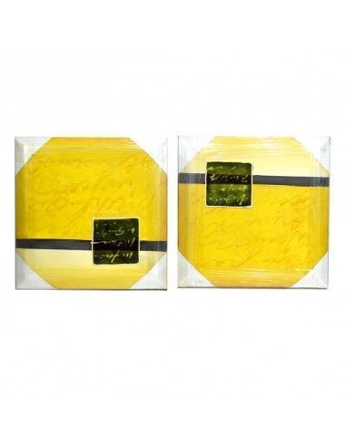 CUADRO AMARILLO CON LETRAS MODERNO