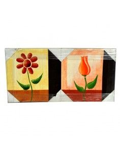SET 2 CUADROS MODERNOS CON FLORES