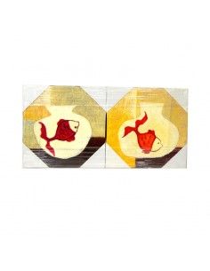 SET 2 CUADROS MODERNOS CON PECES