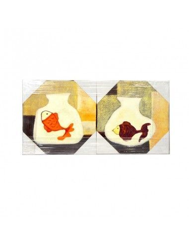 SET 2 CUADROS MODERNOS CON PECES