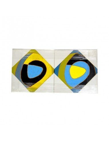 SET 2 CUADROS ABSTRACTOS MULTICOLOR