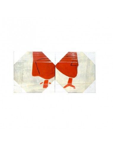 SET 2 CUADROS ABSTRACTOS CON CARAS