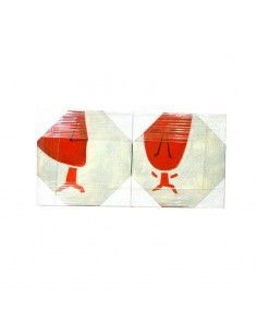 SET 2 CUADROS ABSTRACTOS CON CARAS