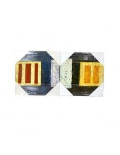 SET 2 CUADROS ABSTRACTOS FIGURAS GEOMETRICAS