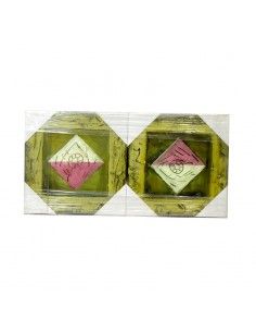 SET 2 CUADROS MODERNOS CON RELIEVE EN EL CENTRO