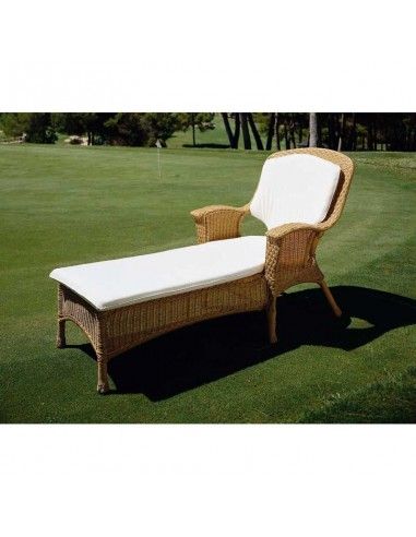 TUMBONA ALUMINIO Y FIBRA SILLON SINTETICA COLOR MIEL