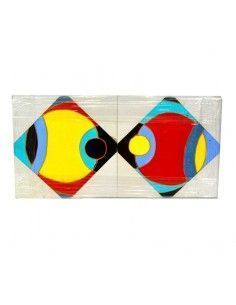 SET 2 CUADROS ABSTRACTOS FIGURAS GEOMETRICAS