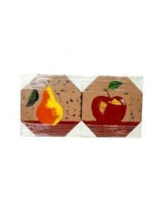 SET 2 CUADROS MODERNOS CON DIBUJO DE FRUTAS