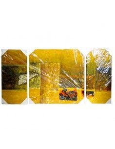 TRIPTICO PINTADO AL OLEO ABSTRACTO