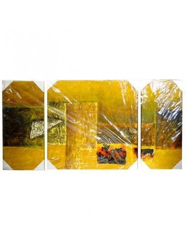 TRIPTICO PINTADO AL OLEO ABSTRACTO