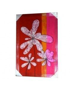 CUADRO PINTADO AL OLEO FLORES