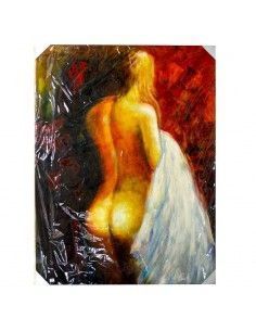 CUADRO PINTADO AL OLEO FIGURA MUJER