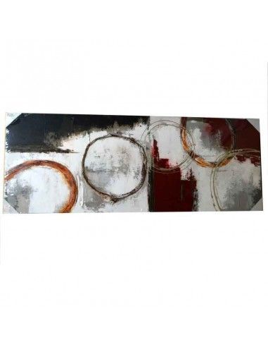 CUADRO PINTADO AL OLEO ABSTRACTO CON CIRCULOS
