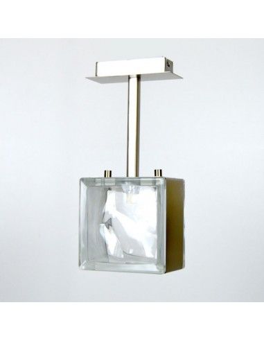 COLGANTE EN ACERO CON VIDRIO