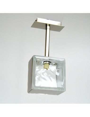 COLGANTE EN ACERO CON VIDRIO