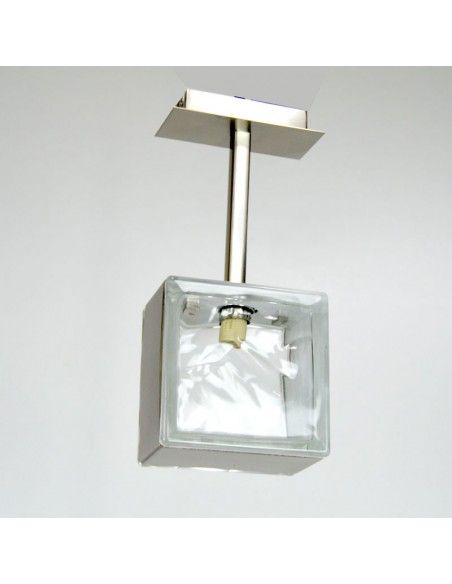 COLGANTE EN ACERO CON VIDRIO