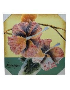 CUADRO DE MADERA CON FLORES
