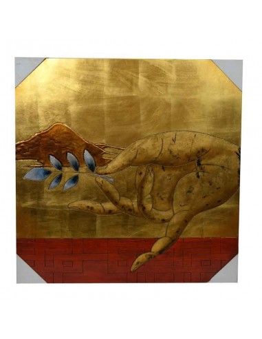CUADRO DE MADERA CON MANO CON RAMA