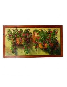 CUADRO CLASICO DE FLORES APAISADO