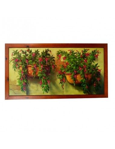 CUADRO CLASICO DE FLORES APAISADO