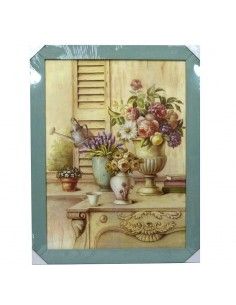 CUADRO CLASICO DE BODEGON CON FLORES