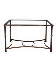 MESA DE FORJA ELEVABLE NEGRO - ORO COMPLETA
