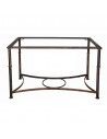 MESA DE FORJA ELEVABLE NEGRO - ORO COMPLETA
