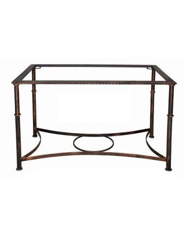 PACK  MESA CAMILLA FORJA COMPLETA NEGRO ORO Y ROPA BEIGE