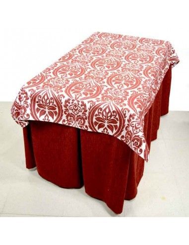 PACK MESA CAMILLA COMPLETA BURDEOS ANTIMANCHAS