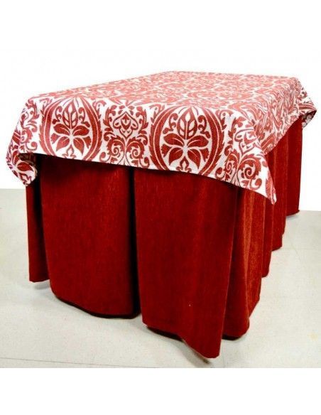 PACK MESA CAMILLA COMPLETA BURDEOS ANTIMANCHAS