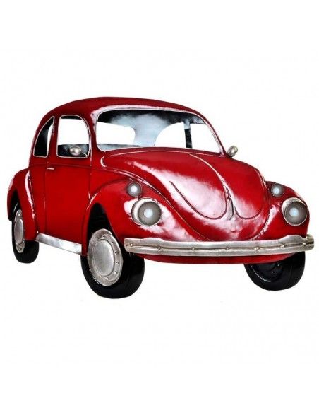 COCHE CLASICO DE METAL ROJO
