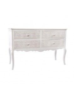 CONSOLA CAJONES MADERA TALLADA