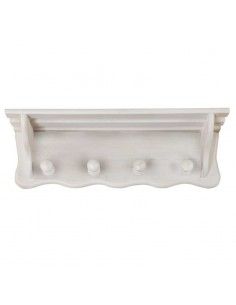 PERCHA DE PARED CON SOMBRERO BLANCO