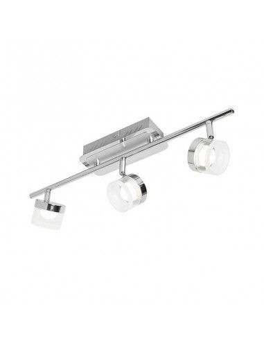 APLIQUE FOCOS LED 3 LUCES SHUTTER CROMO NIQUEL