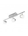 APLIQUE FOCOS LED 3 LUCES SHUTTER CROMO NIQUEL