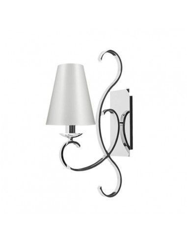 APLIQUE DE PARED DE INTERIOR CROMO TULIPA CREMA NOAH