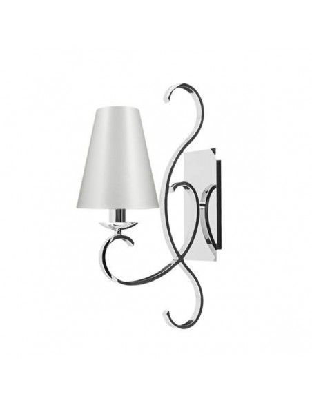 APLIQUE DE PARED DE INTERIOR CROMO TULIPA CREMA NOAH