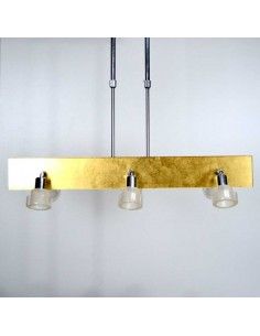 LAMPARA DE TECHO DORADA CON SEIS LUCES